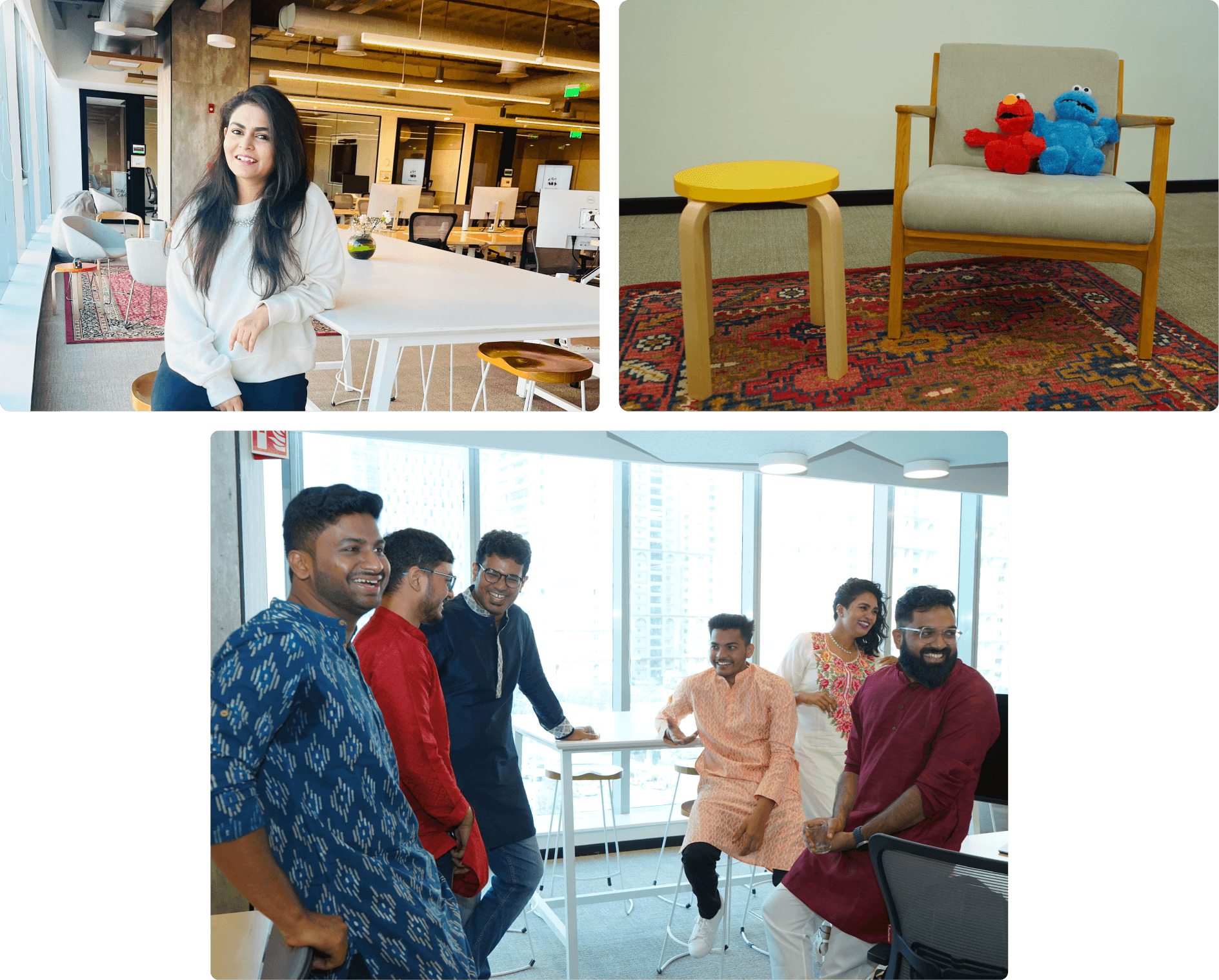 Anu with inspiring office scenes.