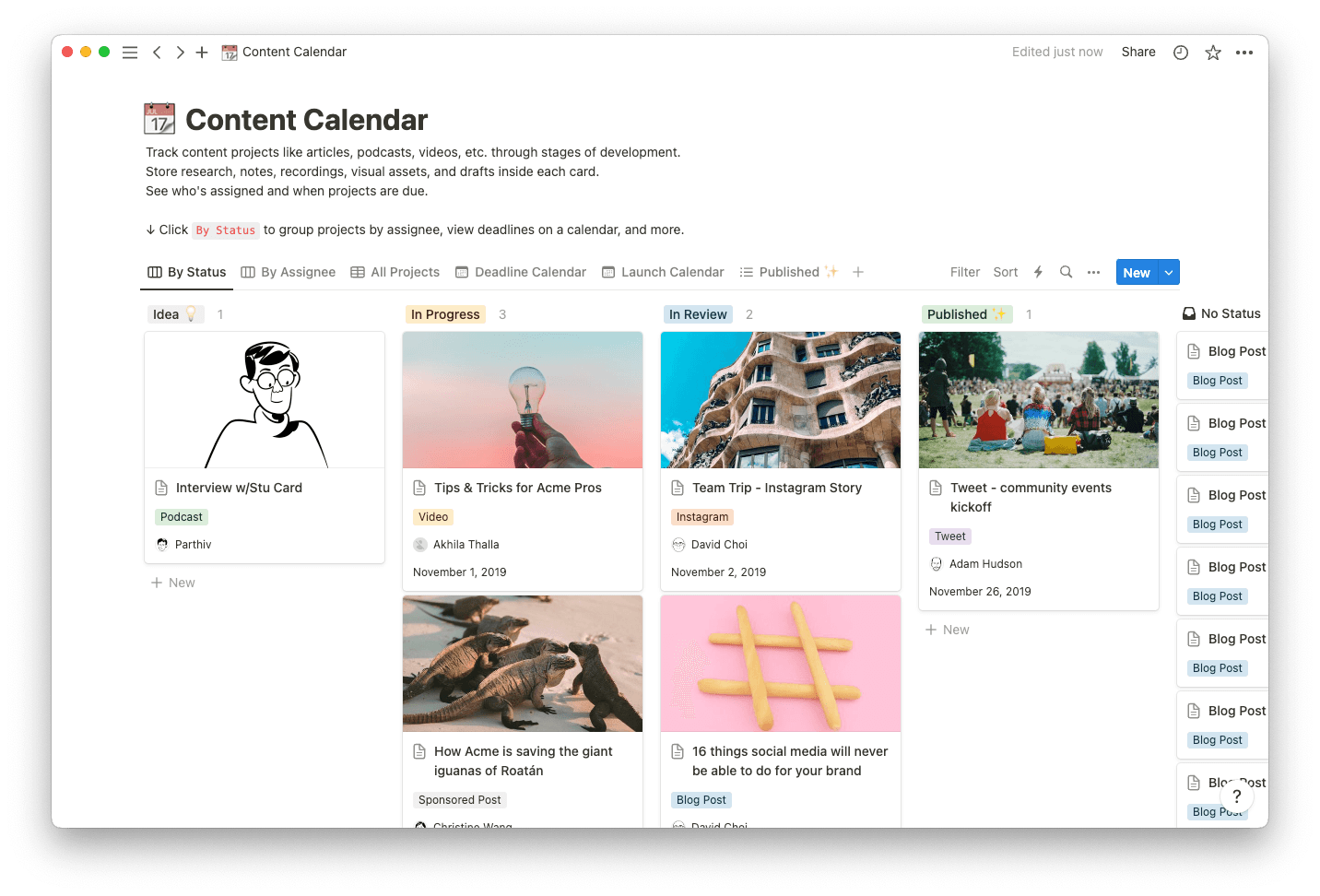 Content calendar template thumbnail