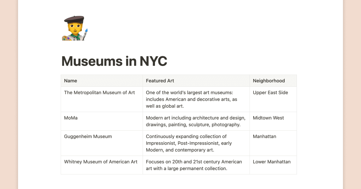 Notion 2.14, now with simple tables 🏓